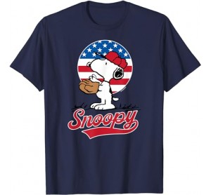 Peanuts - Snoopy Americana Baseball T-Shirt